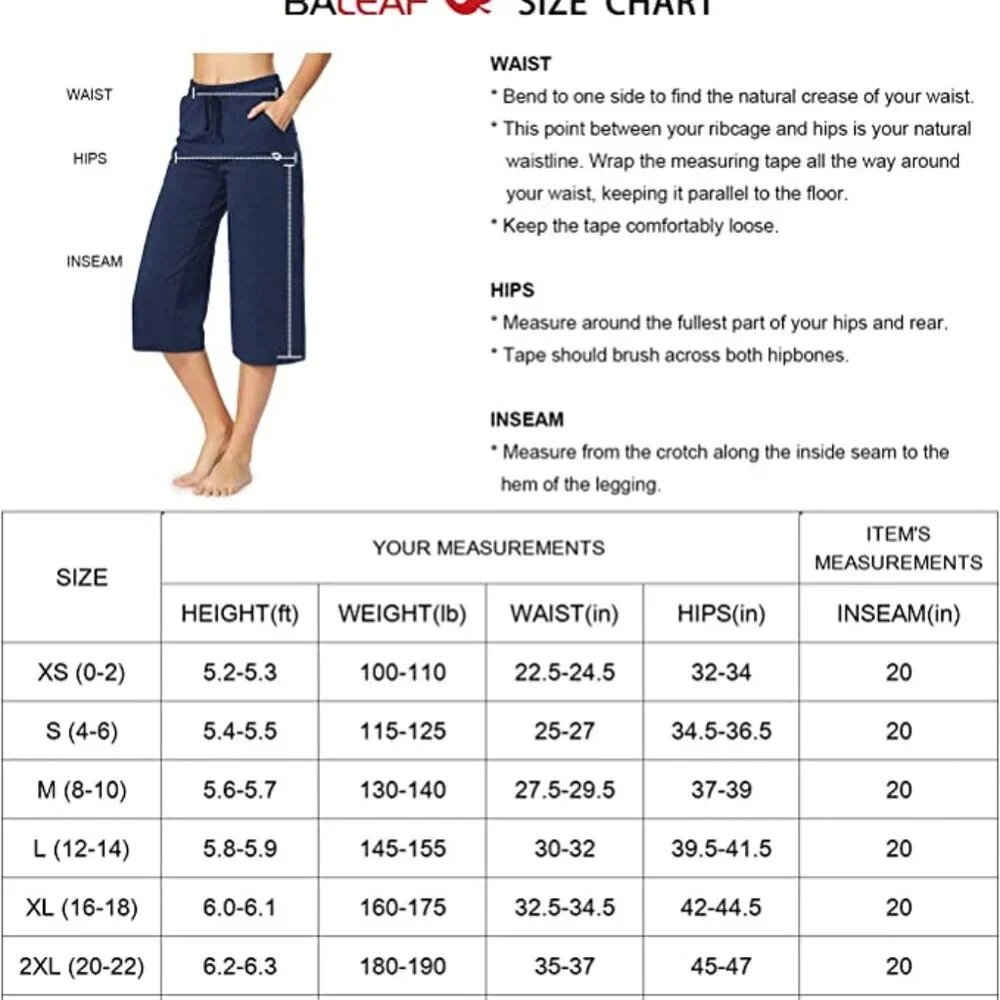 COPY - Women's Capri Pants Casual Summer Cotton Yoga Wide Leg((S/M/XL) BLACK - Picture 6 of 7